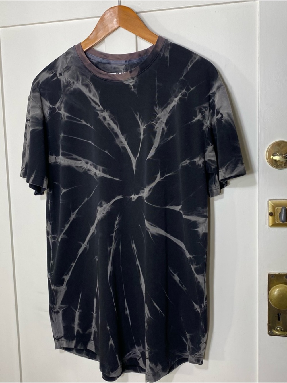 Neo4ic Tie Dye Black Gray Fade Wash Short-sleeve T-Shirt M